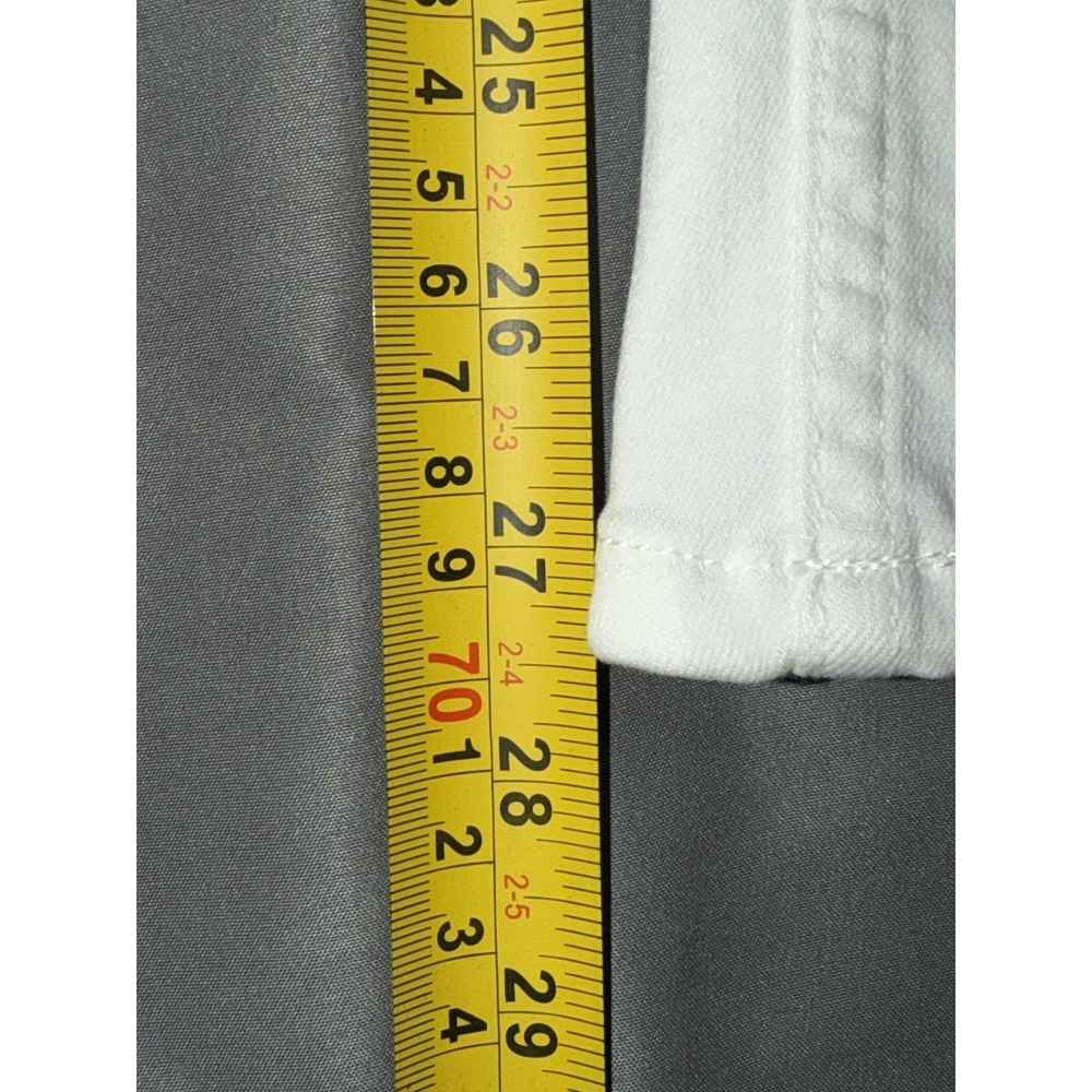 Paige Lennox Jeans Mens 35 White Slim Tapered Stretch Denim Pants USA Made - Picture 4 of 9
